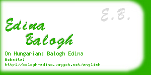 edina balogh business card